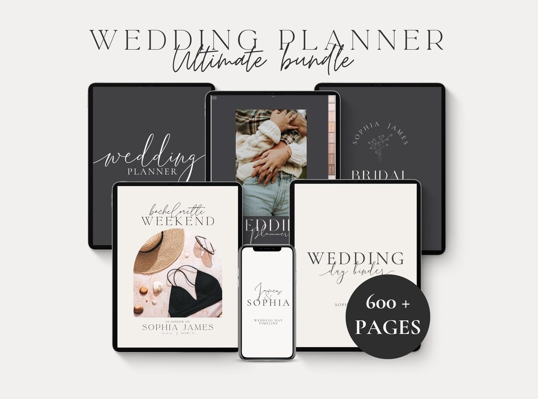 Ultimate Wedding Planner Bundle, iPad Wedding Planner Goodnotes, Canva