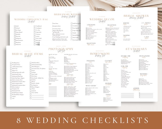 Wedding Checklist Printable Wedding Planning Checklist Wedding