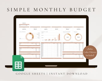Monthly Budget Spreadsheet,Google Sheets Budget Template,Personal Finance Dashboard,Monthly Budget Planner Google Sheets,Budget Planner,BOHO