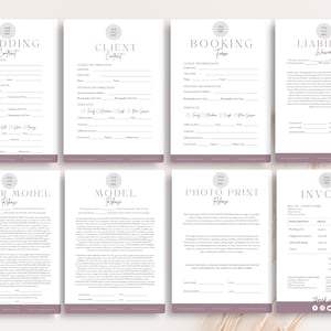 Photography Contract Form,Photography Print Release,Photography Client Contract,Model Release Template,Form Bundle,CANVA TEMPLATE