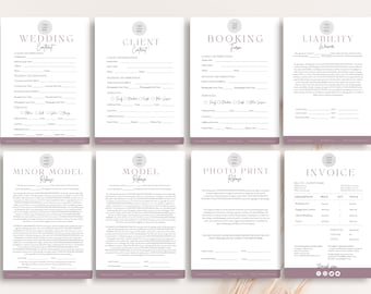 Photography Contract Form,Photography Print Release,Photography Client Contract,Model Release Template,Form Bundle,CANVA TEMPLATE