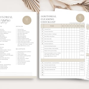 EDITABLE Janitorial Cleaning Check List,Company Cleaning Checklist,Cleaning Service Checklist,Cleaning Business Checklist,School Janitorial
