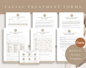 Professional Facial Treatment Forms,EDITABLE Esthetician Templates,Facial Consent Forms,Beauty Salon Forms,Facial Consultation Form,CANVA