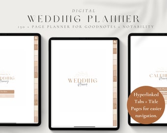 160 Page Ipad/Tablet Wedding Planner, Goodnotes, iPad Wedding Planner,Wedding Goodnotes,Wedding To Do List,Wedding Checklist,Wedding Planner