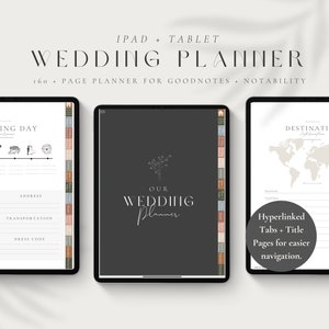 160 Page IPad/Tablet Wedding Planner Goodnotes, iPad Wedding Planner,Wedding Goodnotes,Wedding To Do List,Wedding Checklist,Wedding Planner