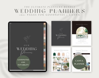 Ultimate Wedding Planner Bundle, Ipad Wedding Planner Goodnotes, Canva Wedding Planner,Wedding Itinerary,Wedding Planning Book, Templates