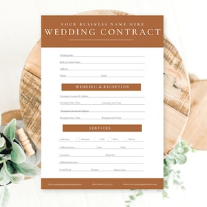 Wedding Photography Contract Template, Photography Forms, Photography Form Template, Photography Contract for Photographers,CANVA,Download