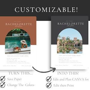 90+ Seite Junggesellinnenabschied Planer, Junggesellinnenabschied, Terracotta Planer, Junggesellinnenabschied, Brautjungfer, Hochzeitskalender,Canva Bild 5