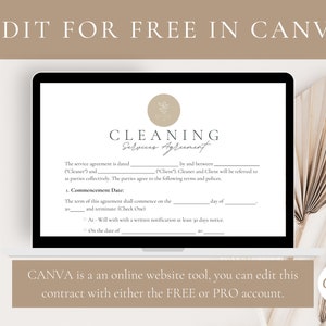 Editable Cleaning services agreement,Cleaning Contract,Cleaning services contract,Commercial,Residential cleaning agreements,CANVA image 8