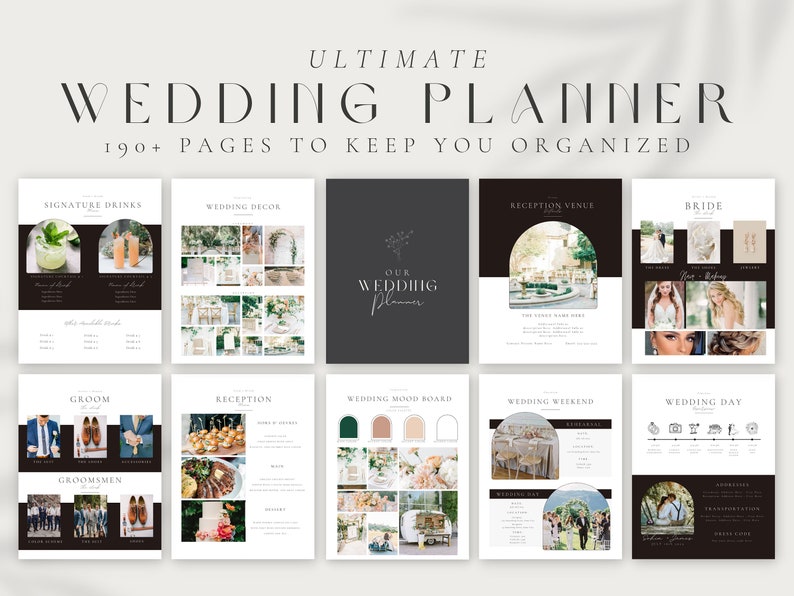 Ultimate Wedding Planner Bundle, iPad Wedding Planner Goodnotes, Canva Wedding Planner,Wedding Itinerary,Wedding Planning Book, Templates image 4