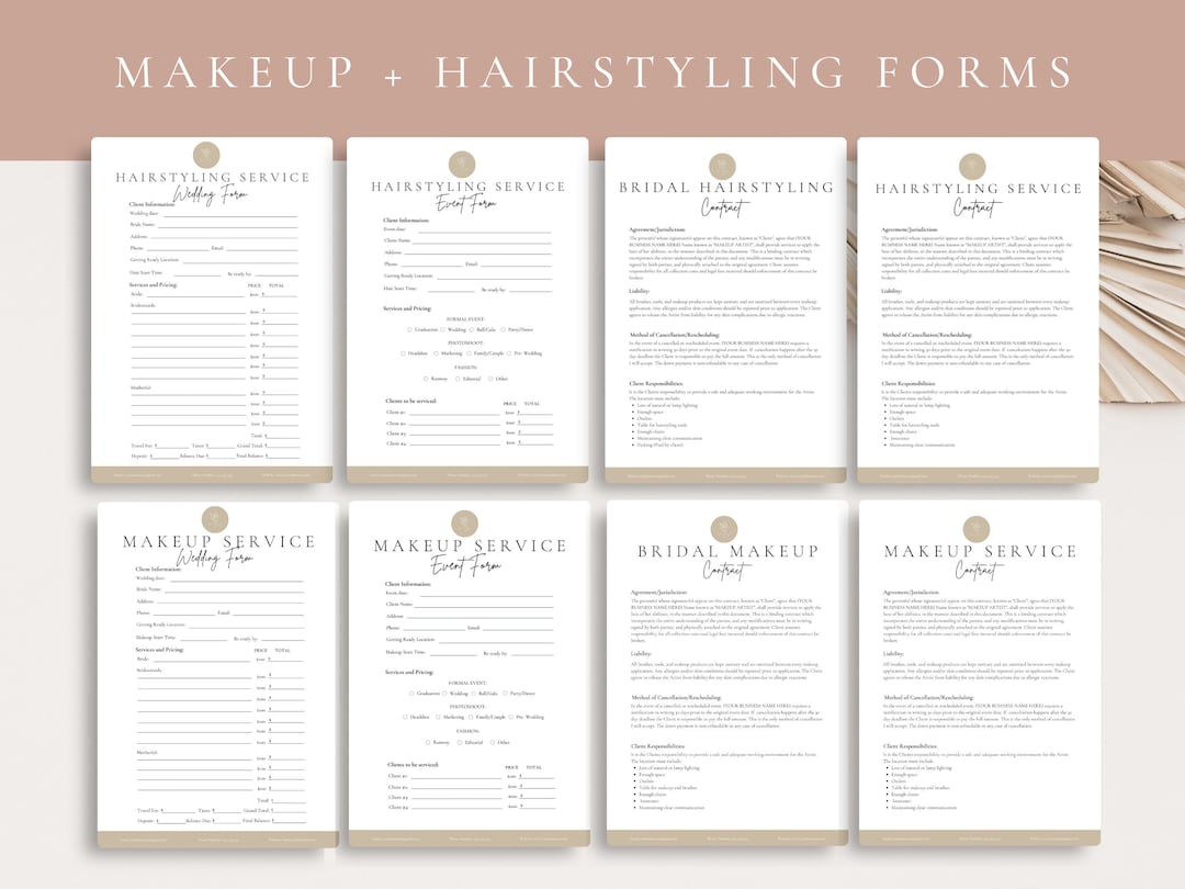 Editable Freelance Hair & Makeup Artist Contract Template, Service