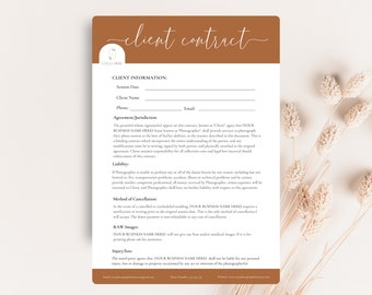 Photography Client Contract Template,Canva Template,Business Form For Photographers,Client Agreement,Photographer Marketing Form,EDITABLE