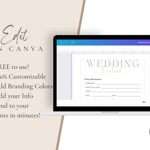 Wedding Photography Contract Template, Photography Forms, 5 page Contract Template,Photography Contract for Photographers,CANVA Template zdjęcie 5