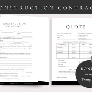 Professioneller Bauvertrag, Generalbauvertrag, Wohnungsbau, Bauunternehmer Form, Bauträger, CANVA