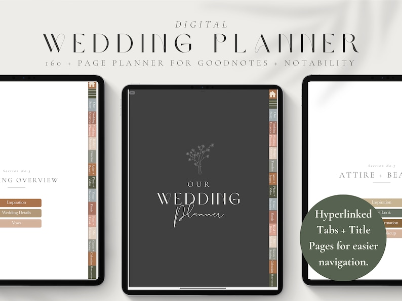 Ultimate Wedding Planner Bundle, iPad Wedding Planner Goodnotes, Canva Wedding Planner,Wedding Itinerary,Wedding Planning Book, Templates image 2