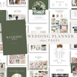Minimalist Wedding Planner Printable, 160 page Template Wedding Planner,Wedding Itinerary,Wedding Planning Book,Wedding Planning Checklist,