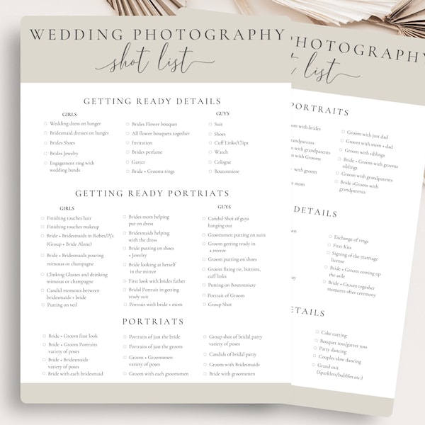 Wedding Photography Shot List,Wedding Photographer Shot List,Printable Wedding Photo Checklist,Wedding Shot List,Printable, Instant Download