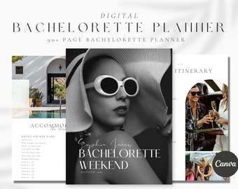 90+ page bachelorette planner Template, bachelorette weekend, Party For Bride,Complete Bachelorette Planner, Bachelorette Party, Bride,Canva