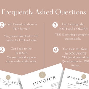 MUA Contract Template, Makeup Artist Contract, Makeup Contract Agreement, Bridal Makeup Contract, Makeup Service Form Bundle, CANVA TEMPLATE image 10