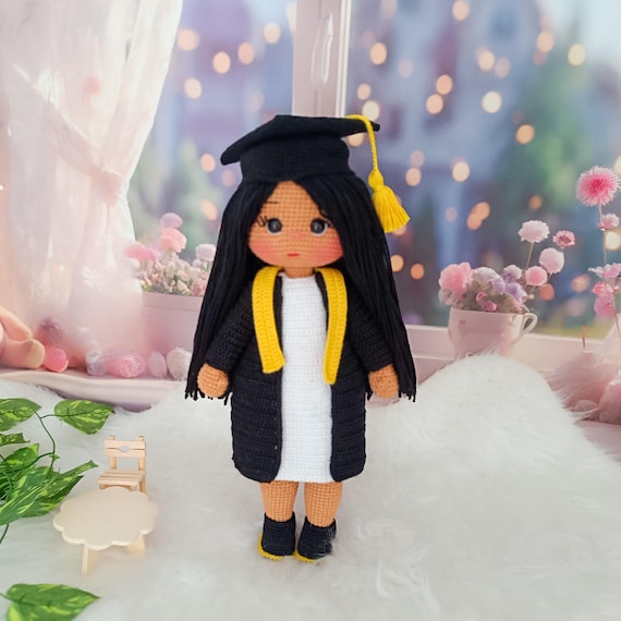 Handmade Crochet Graduation Doll: Personalized Keepsake Gift