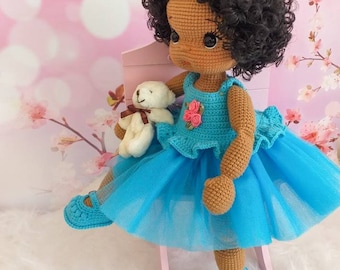 Crochet Doll, Amigurumi Dolls For Sale, Stuffed Doll, Handmade Doll, Amigurumi Doll Finished,knitted curly doll, waldorf doll