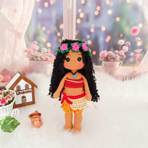 Moana Princess Crochet, Moana amigurumi, Crochet princess, amigurumi doll, doll for sale, finished doll, stuffed doll, handmade doll