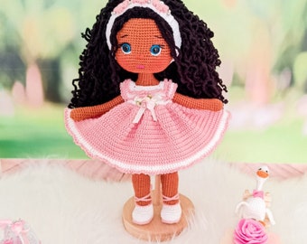 Handmade Crochet Princess Doll: Cotton Amigurumi, Baby Girl Gift