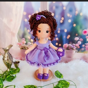 Crochet Doll, Amigurumi Dolls For Sale, Stuffed Doll, Handmade Doll, Amigurumi Doll Finished,knitted curly doll, waldorf doll