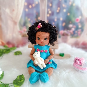 Handmade Crochet Doll: Cotton Amigurumi Doll with Removable Clothes
