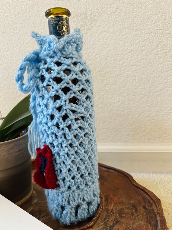 Crochet Pattern Crochet Meadow Wine Bottle Holder Crochet 