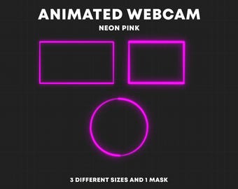 ANIMATED Pink Neon Webcam Border | Twitch Webcam Overlays | Stream Camera Frame