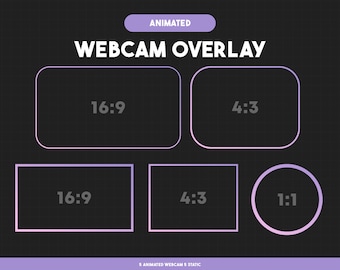 Animierte rosa lila Farbverlauf Pastell Webcam Bordüre | Twitch Webcam Overlays | Stream Kamerarahmen