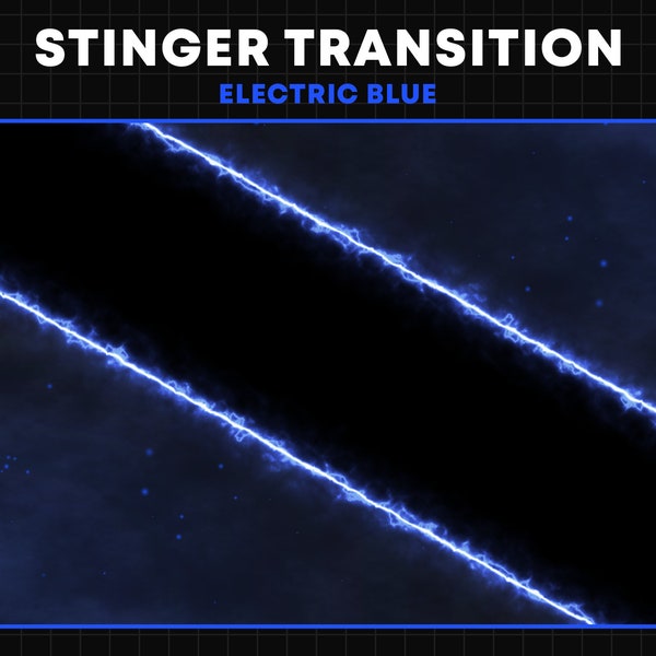 Animated Stream Transition | Electric Blue Neon Twitch Transition | Scene Transition Overlay | OBS Stinger Transition