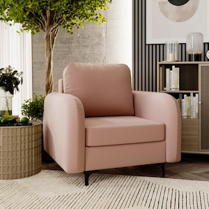 Pink Magic Velvet lounge Armchair // Scandinavian Chair // Nursing Chair // Reading Chair //Cozy Armchair // Modern Accent Chair
