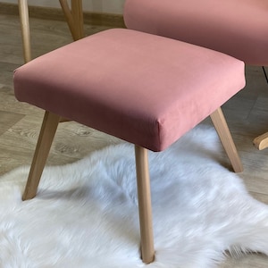 Pink FOOTSTOOL// footrest // boho //Sessel//Scandinavian