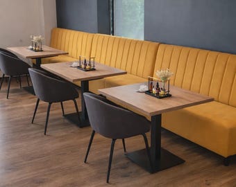 Long Upholstered Wall Bench for Restaurants | Made to Measure Seating | Made-to-Measure Banquette