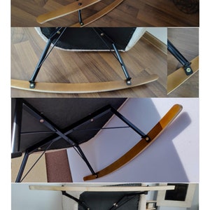 Scandinavian armchair BALOO rocking armchair/ nursing chair // Schaukelstuhl/ Sessel //WINGBACK FOOTSTOOL zdjęcie 10