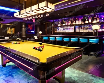 20 oz Straight Digital Files for Sublimation Bar with Pool Table Billards