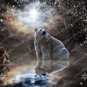 20 oz Straight Digital Files for Sublimation Polar Bear Winter Snow