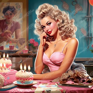 20 oz Straight Digital Files for Sublimation 1950s Retro Pinup Girl Model