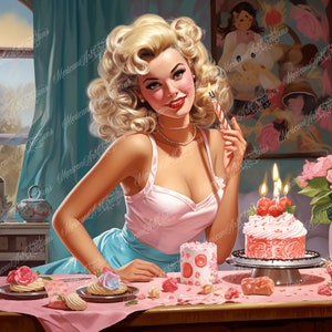20 oz Straight Digital Files for Sublimation 1950s Retro Pinup Girl Model