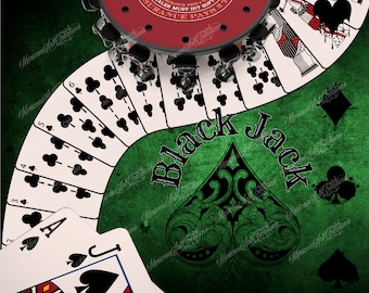20 oz Straight Digital Files for Sublimation Blackjack Gambling Poker 21