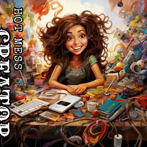 20 oz Straight Digital Files for Sublimation Hot Mess Creator Artistic Art