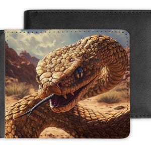 Diseño de una sola cara de 4" x 3,75" para archivos digitales de billetera para sublimación Serpiente en espiral