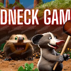 12.25" x 6.25" License Plate Digital Files for Sublimation Redneck Games Hillbilly Style of Whack A Mole Whack a Hillbilly