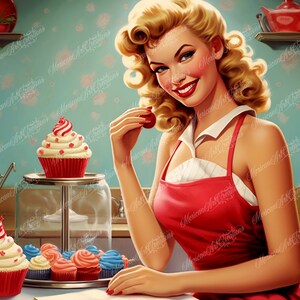 20 oz Straight Digital Files for Sublimation 1950s Retro Pinup Girl Model