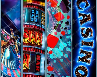 20 oz Straight Digital Files for Sublimation Casino Slots Roulette Poker