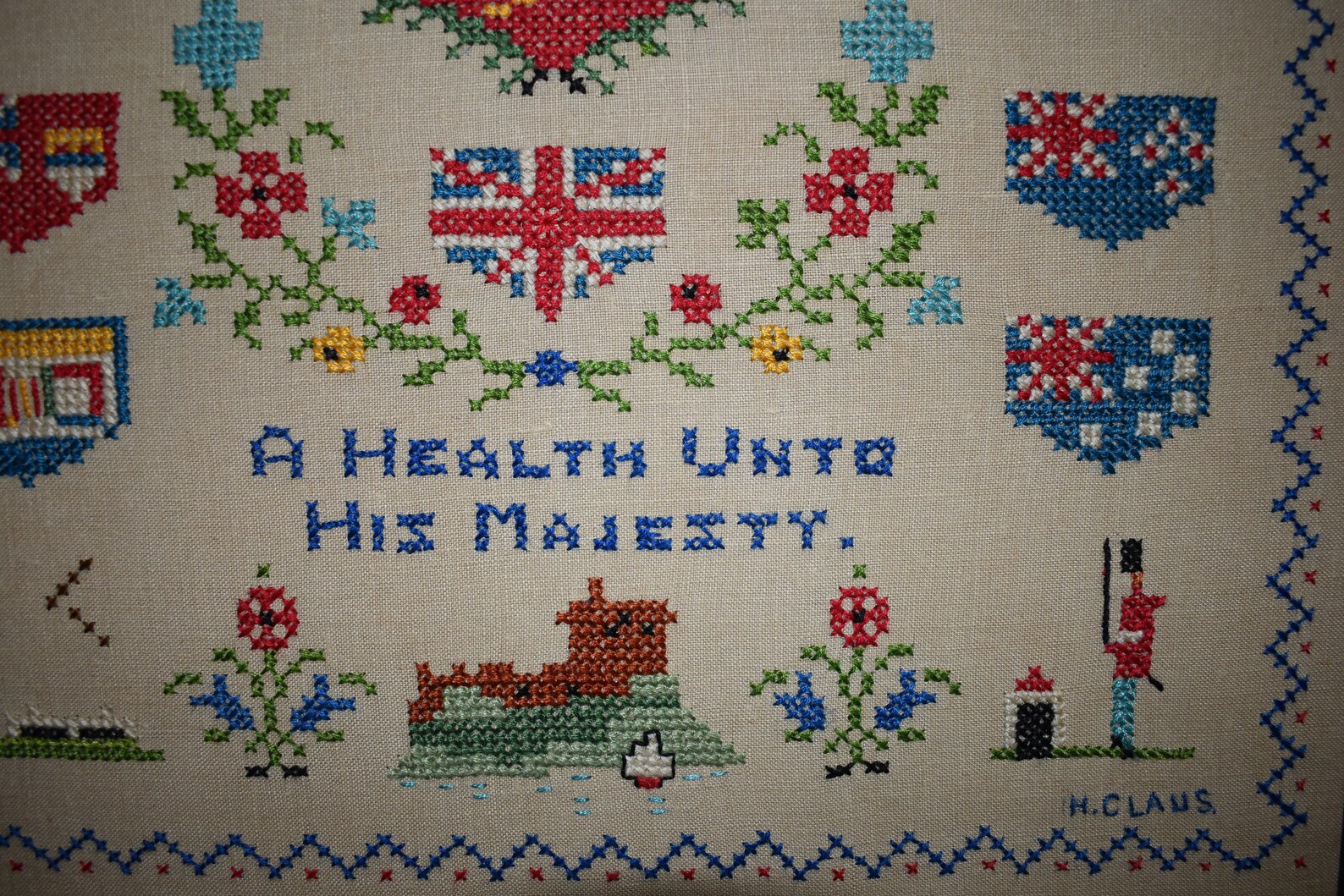 1937 British King Coronation Cross Stitch Sampler for King Etsy
