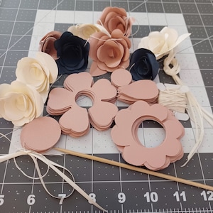 Pink Paper Roses Do It Yourself Craft Kit | Birthday Decorations | Boho Wedding | Rustic Decor DIY Kit | Tea Party Flower Garland