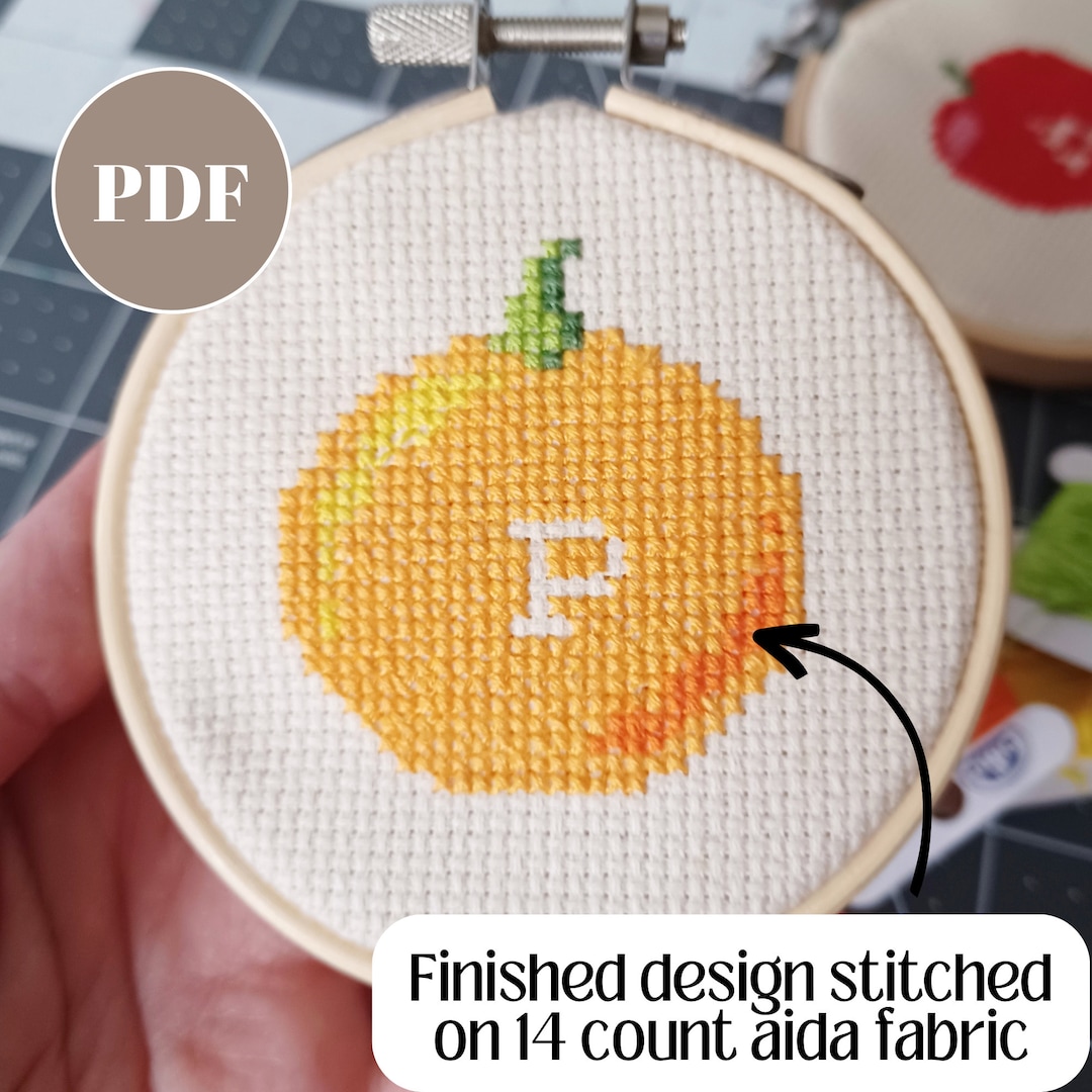Pumpkin Cross Stitch Pattern Pdf, Baby Nursery Wall Decor, Mini Cross ...